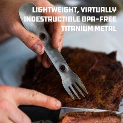 Camp Kitchen UCO Titanium Utility Spork With Lanyard