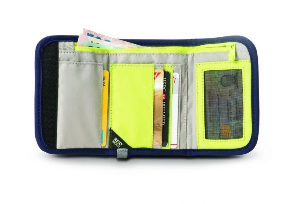 Pacsafe RFIDsafe V125 Tri-fold Wallet, Navy