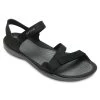 Crocs Womens Swiftwater Webbing Sandals, Black, Size 10 Clothing